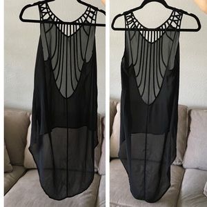 Lush flowy sheer strappy top